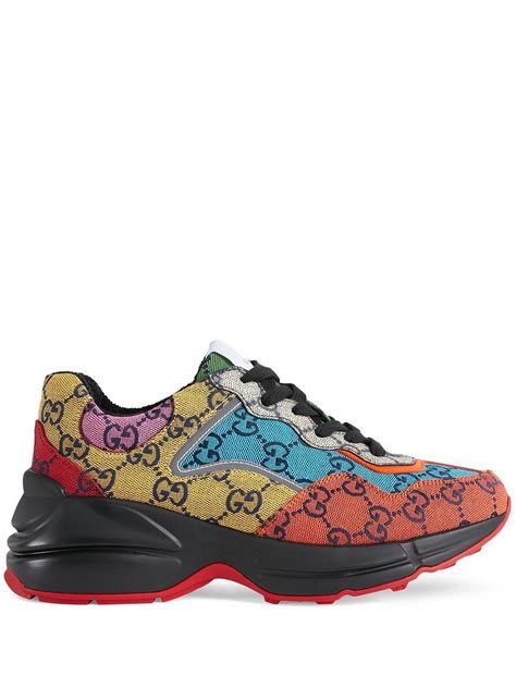 gucci gg supreme canvas sneaker|gucci rhyton sneakers price.